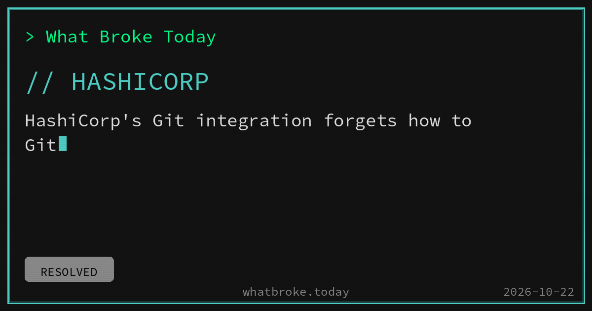 Is Hashicorp Down? - What Broke Today